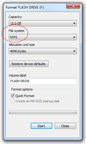 format-flash-drive